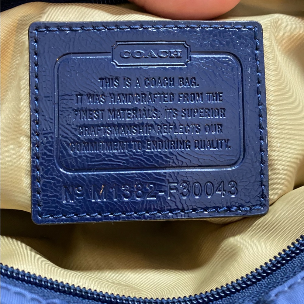 EUC Coach Blue Signature Logo Crossbody - Picture 10 of 12